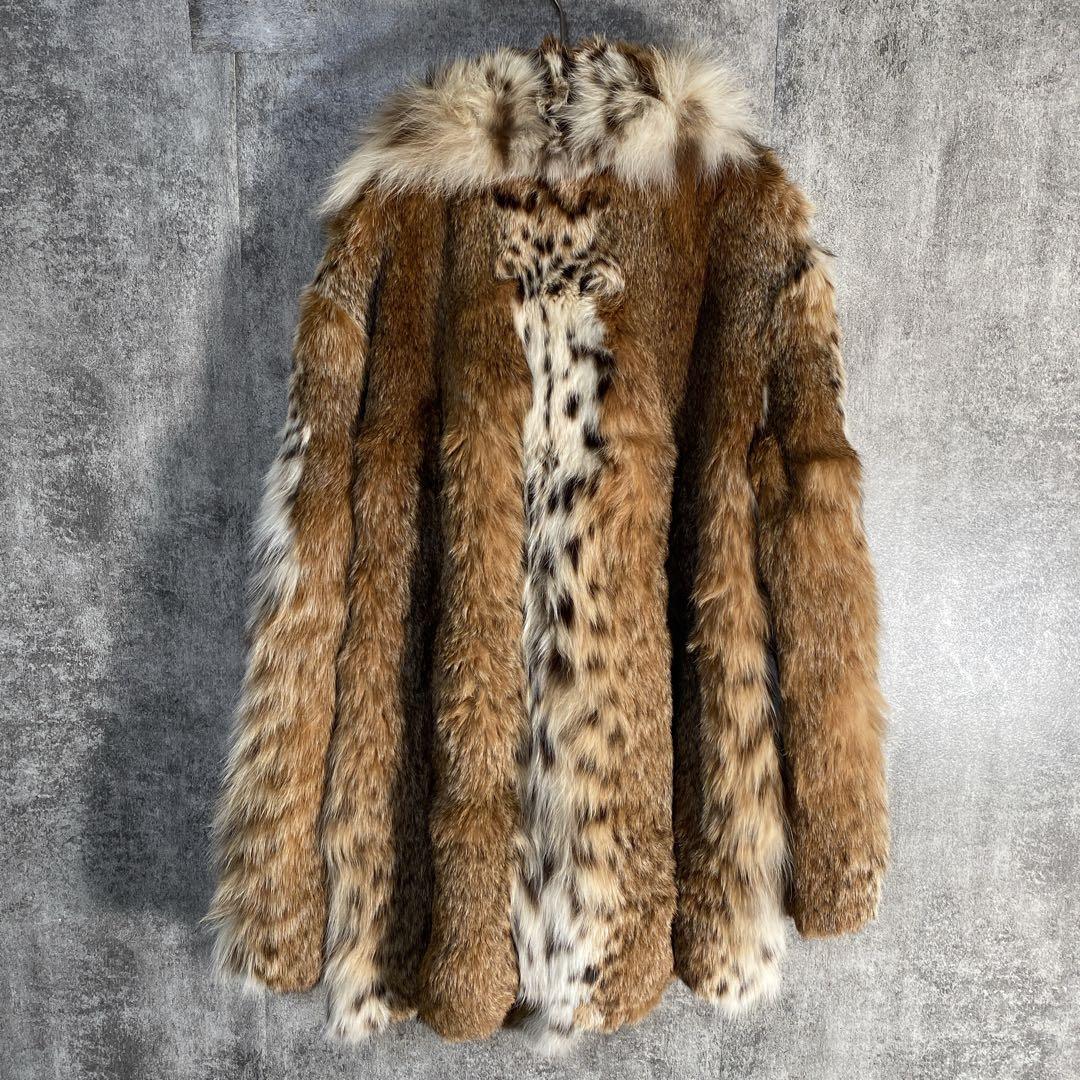 高級リアルファーコート 毛皮 ミックスファー 女優襟 ボリューム 11号