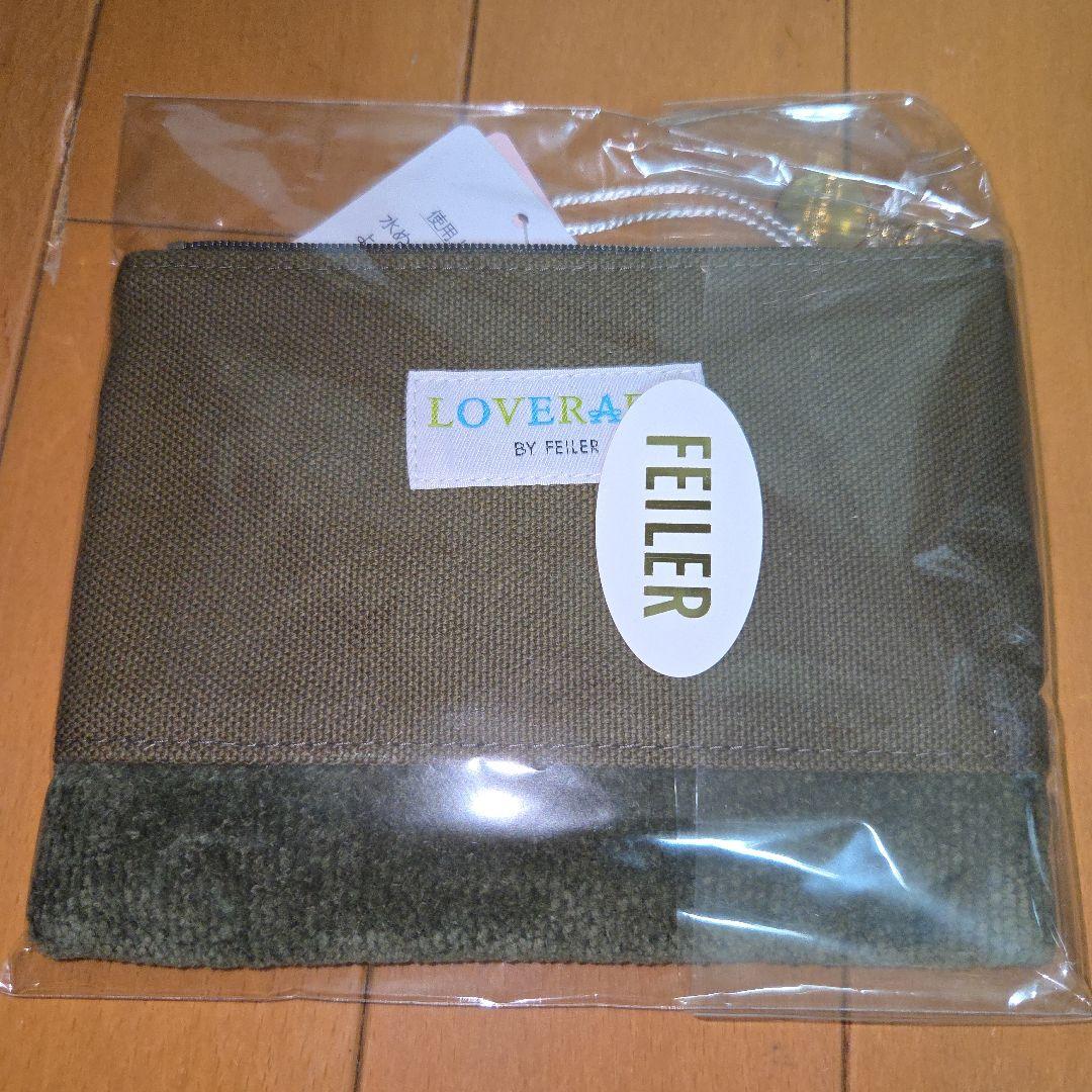 【新品】フェイラー　オールドテディワッペントートバッグ　ポーチ　カーキ