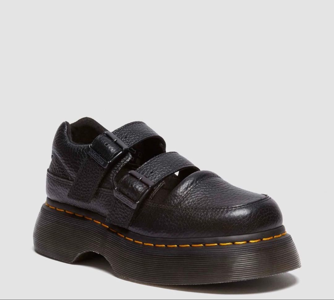 ドクターマーチン BUZZ MJメリージェーン シューズ シボ革 厚底 黒UK4