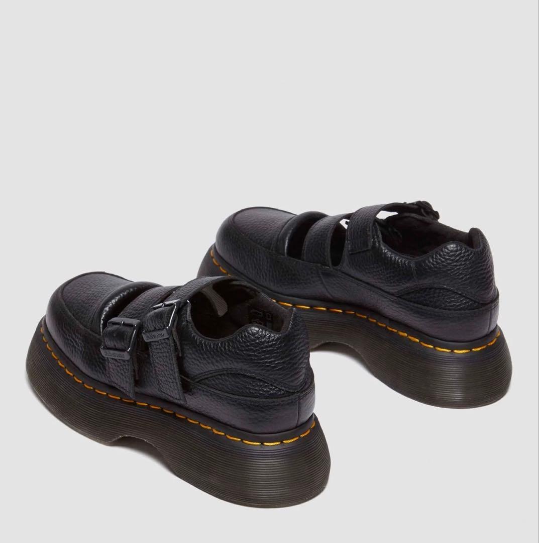 ドクターマーチン BUZZ MJメリージェーン シューズ シボ革 厚底 黒UK4