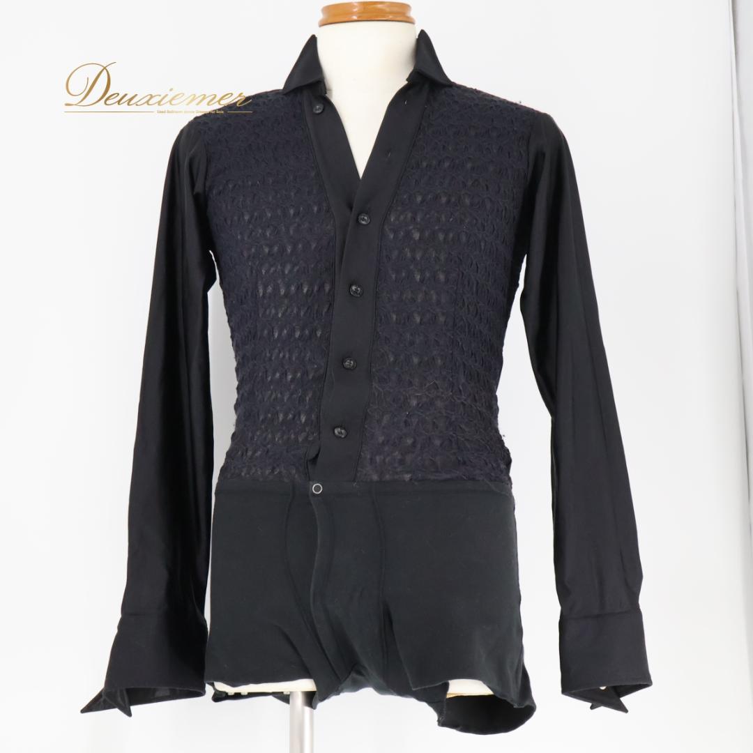 【日本製 社交ダンス衣装】ブラック TAKADANCE シャツ メンズ 長袖