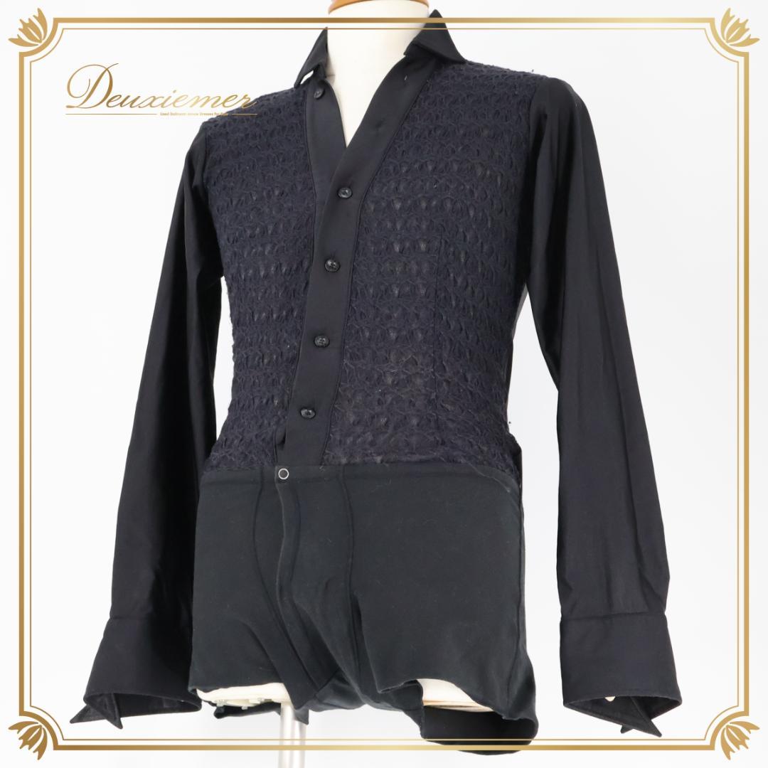 【日本製 社交ダンス衣装】ブラック TAKADANCE シャツ メンズ 長袖