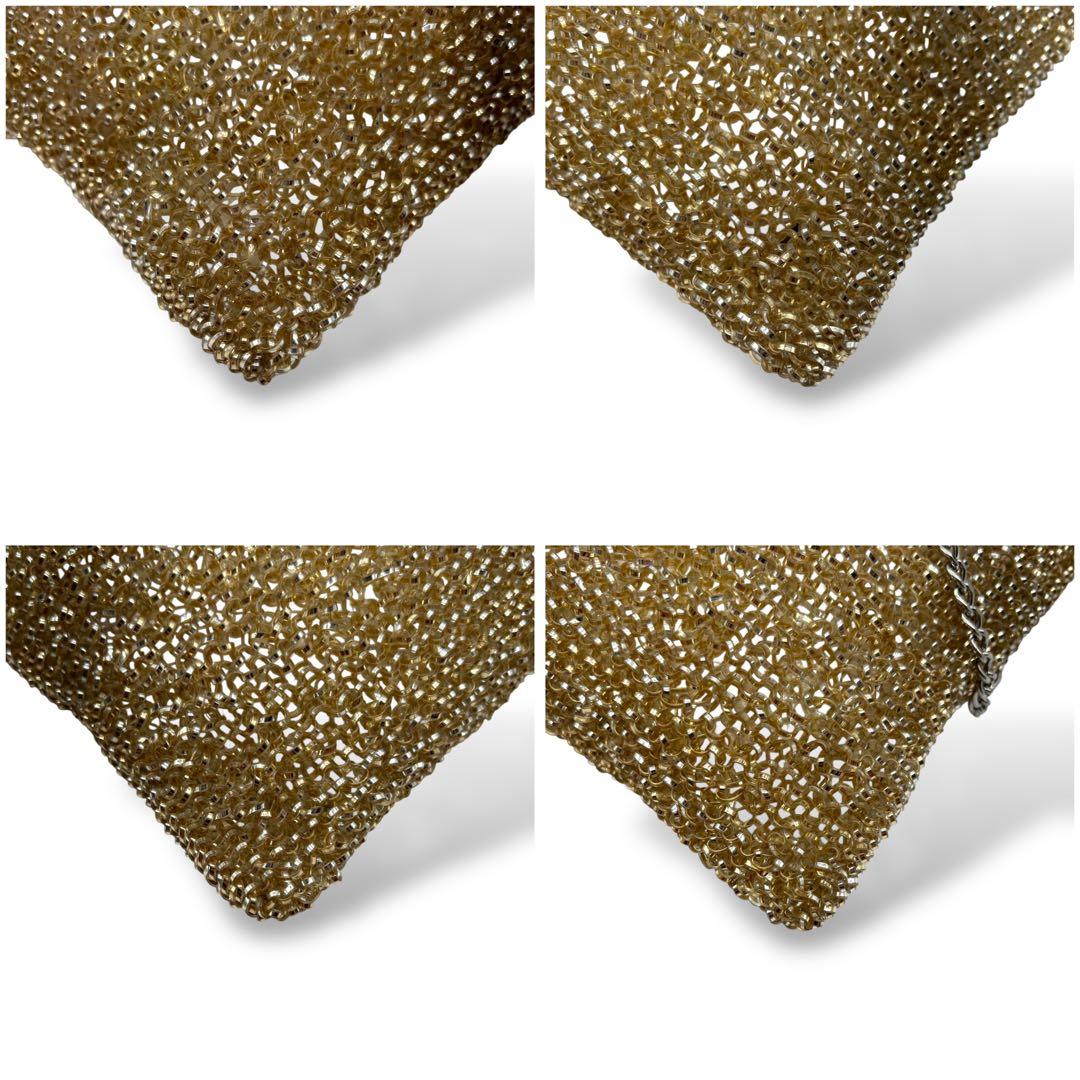 【未使用級】アンテプリマ スクエア ラージ 2way ワイヤーバッグ ゴールド