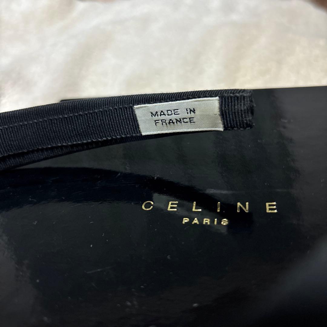 CELINE セリーヌ　ロゴ入り　ブラック カチューシャ