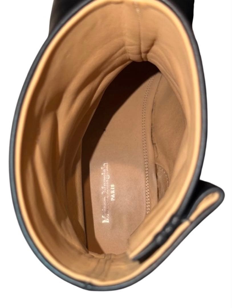 メゾンマルジェラ タビ ヒール ブーツ 黒 ブラック 40 足袋