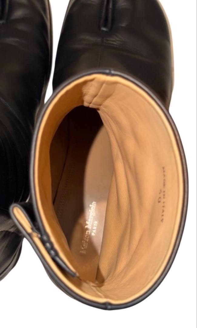 メゾンマルジェラ タビ ヒール ブーツ 黒 ブラック 40 足袋