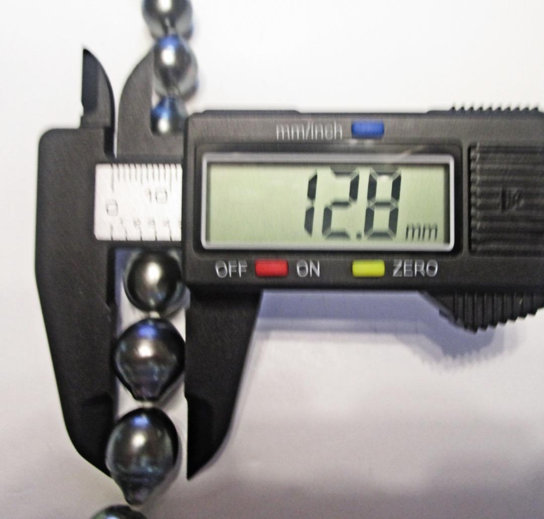 専用☆美品☆希少黒蝶本真珠ネックレス ９.３-１２.８ミリ ブラック