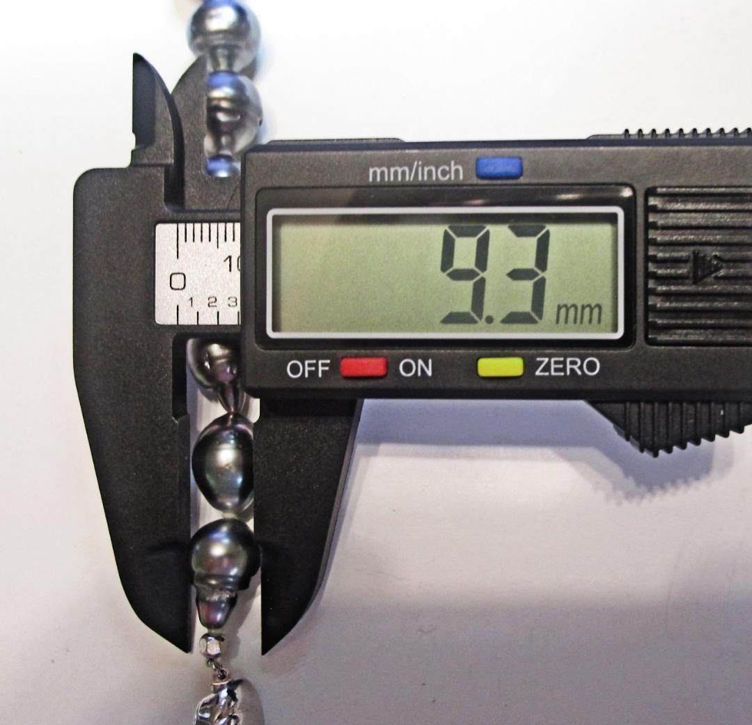 専用☆美品☆希少黒蝶本真珠ネックレス ９.３-１２.８ミリ ブラック