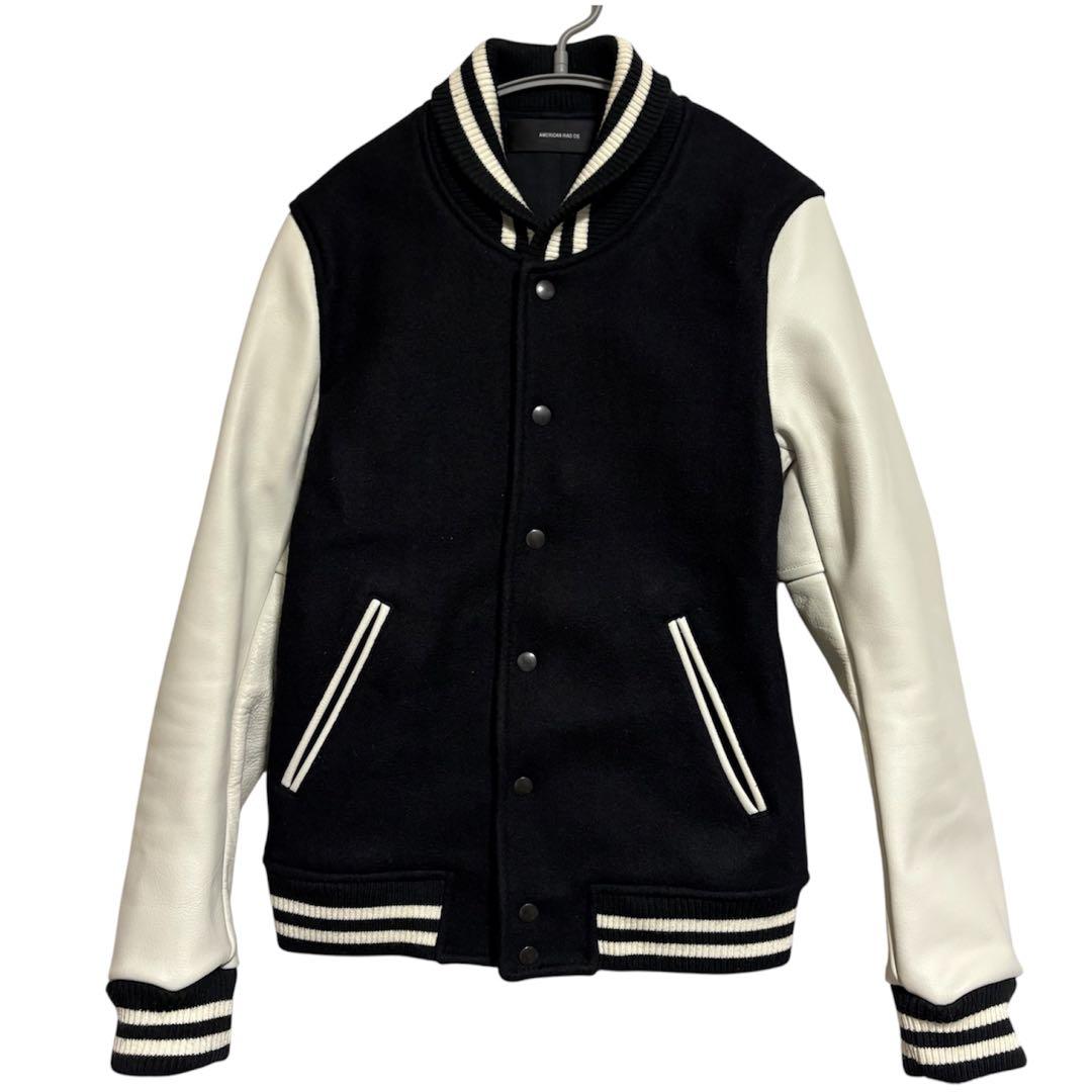 ほぼ未使用 アメリカンラグシー 本革 スタジャン 黒×白 サイズ2 定番アメカジ