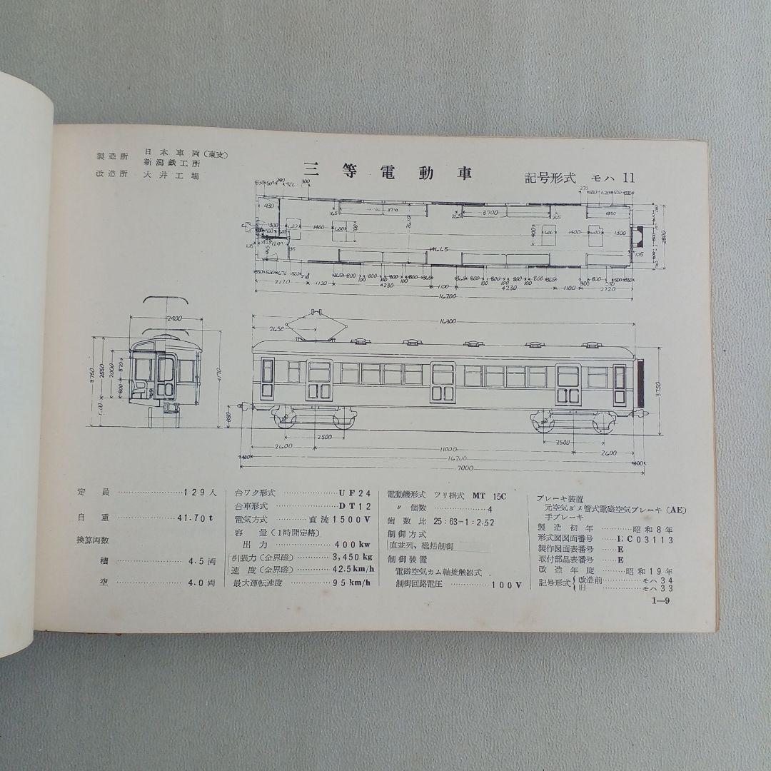 昭和レトロ　電車形式図 　1953年　日本国有鉄道工作局　非売品　当時物
