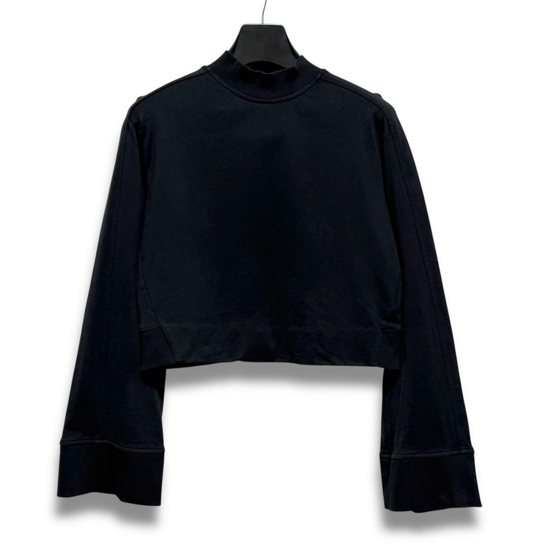 Y-3 フレンチテリー スタック ロゴ ハイネック クロップド丈 スウェット