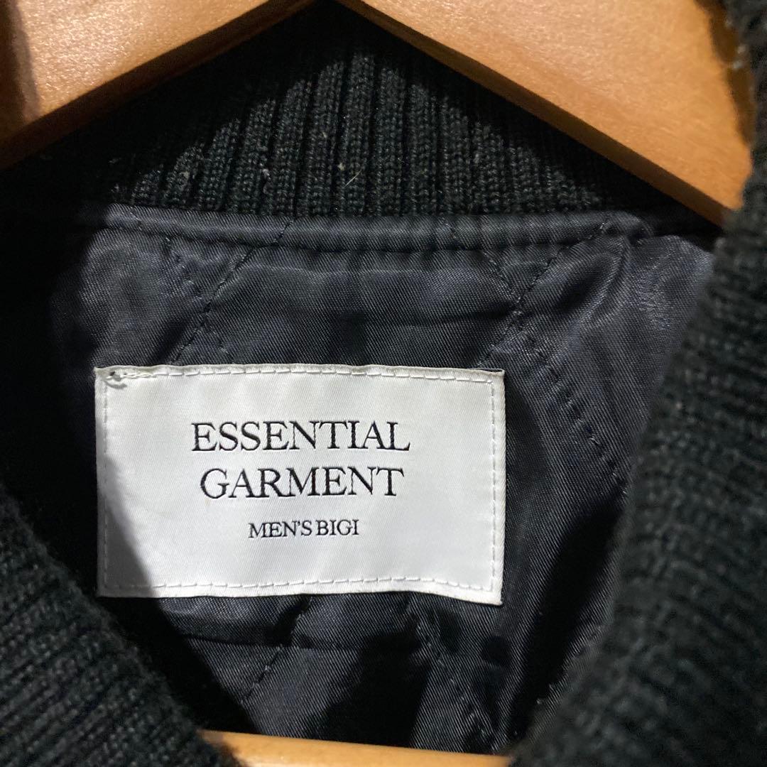 メンズビギ スタジャン ブラック ウール×レザー サイズ04