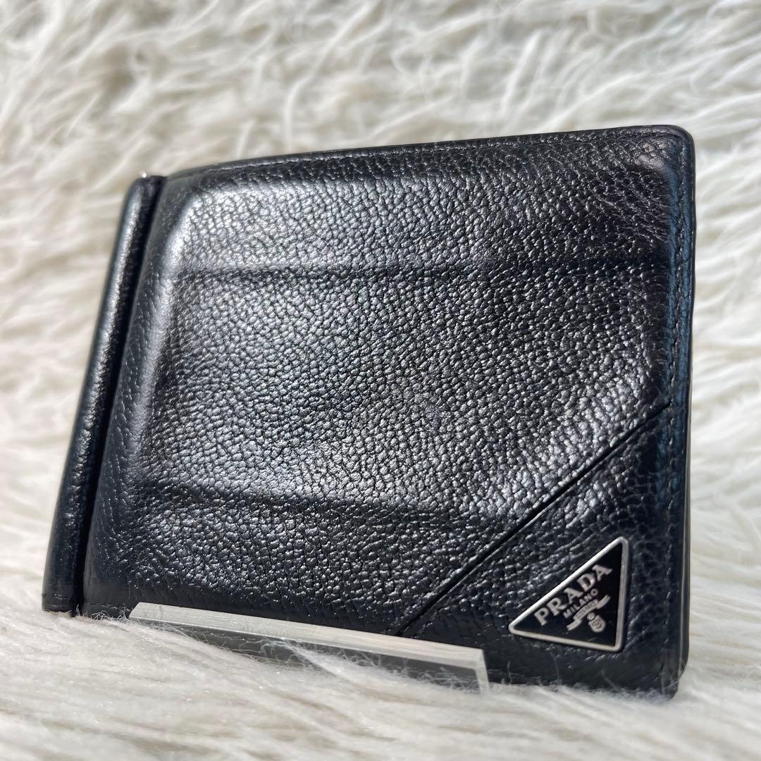 良品✨PRADA プラダ マネークリップ サフィアーノ トライアングル