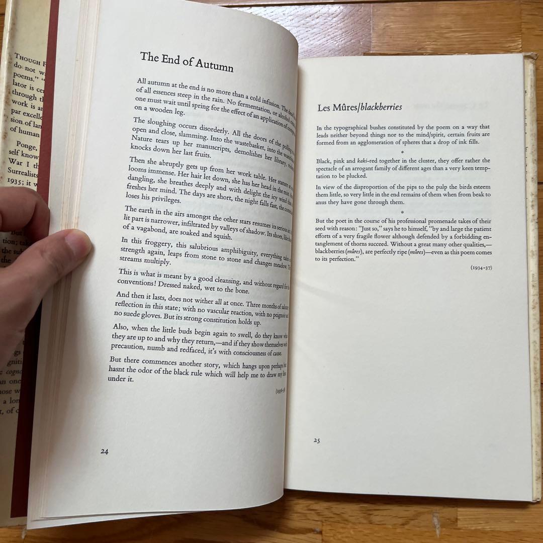 洋書　Francis Ponge　Things