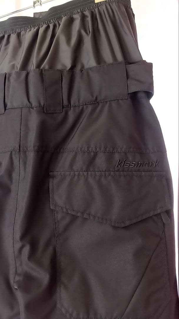 美品 kiss mark ブラック スキーウェア M 上下 メンズ スノーウェア