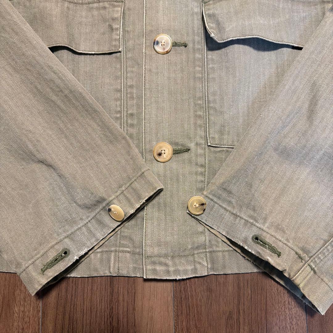 エイチビューティーアンドユース　メンズ　カーキデニムジャケット　Mサイズ