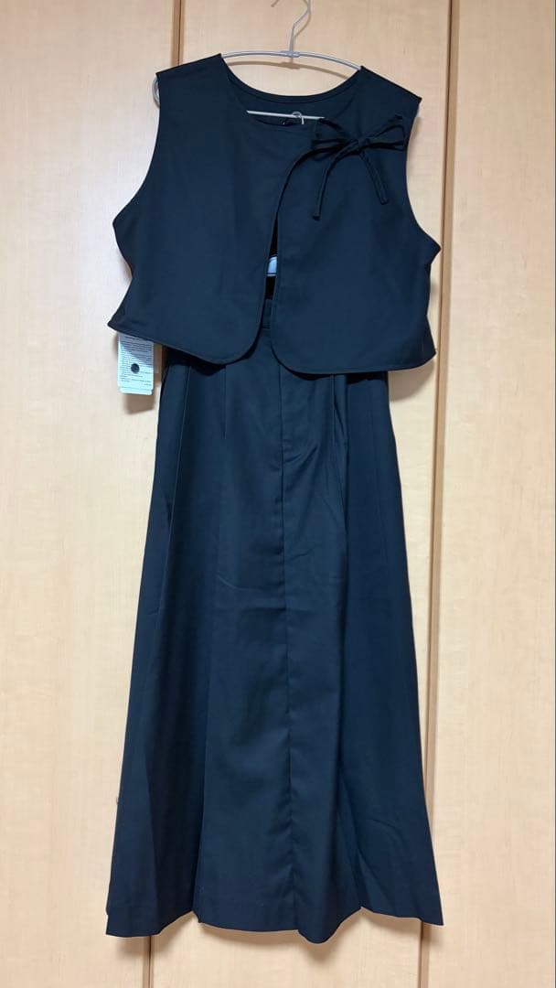 KBF セットアップ　2WAYベストセパレートワンピース　ブラック