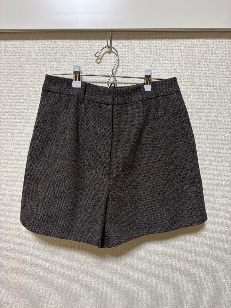 anuke Herringbone Short Pants ブラウン　36