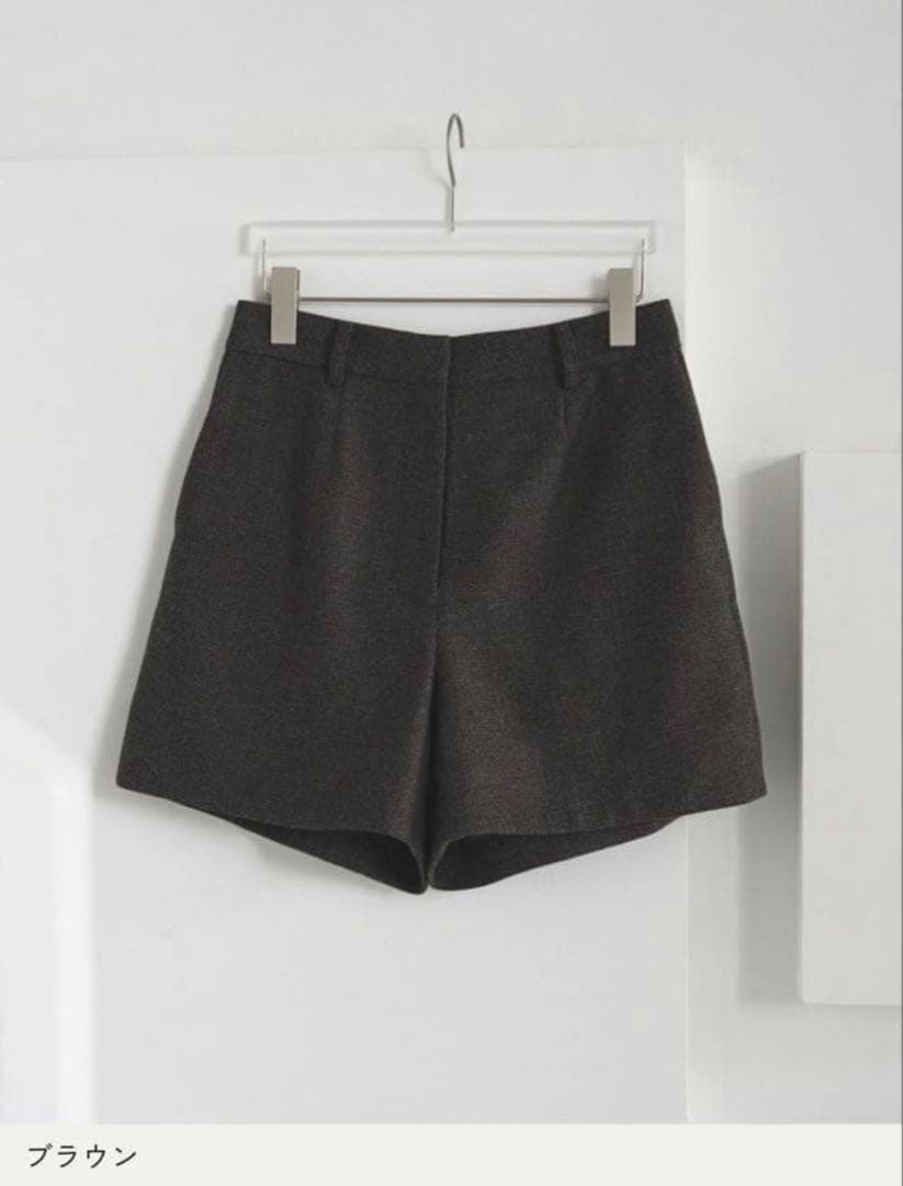anuke Herringbone Short Pants ブラウン　36