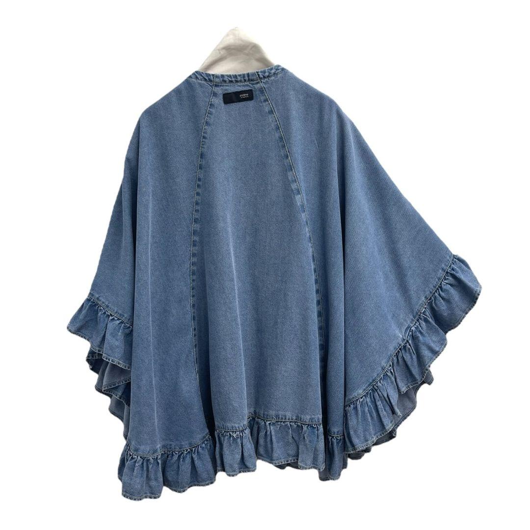 ayane テンセルデニムフリルポンチョ