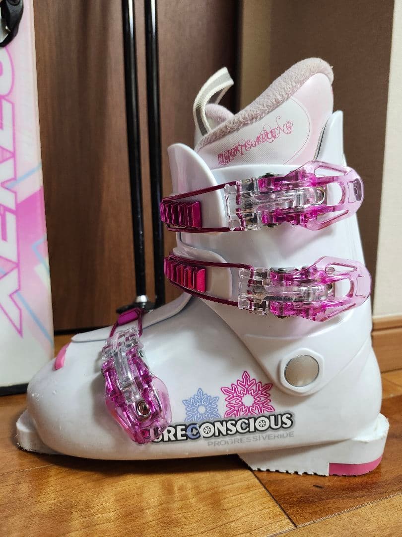 しゅりんぷ　スキー板　128cm　 ブーツ　23cm　ストック 90cm