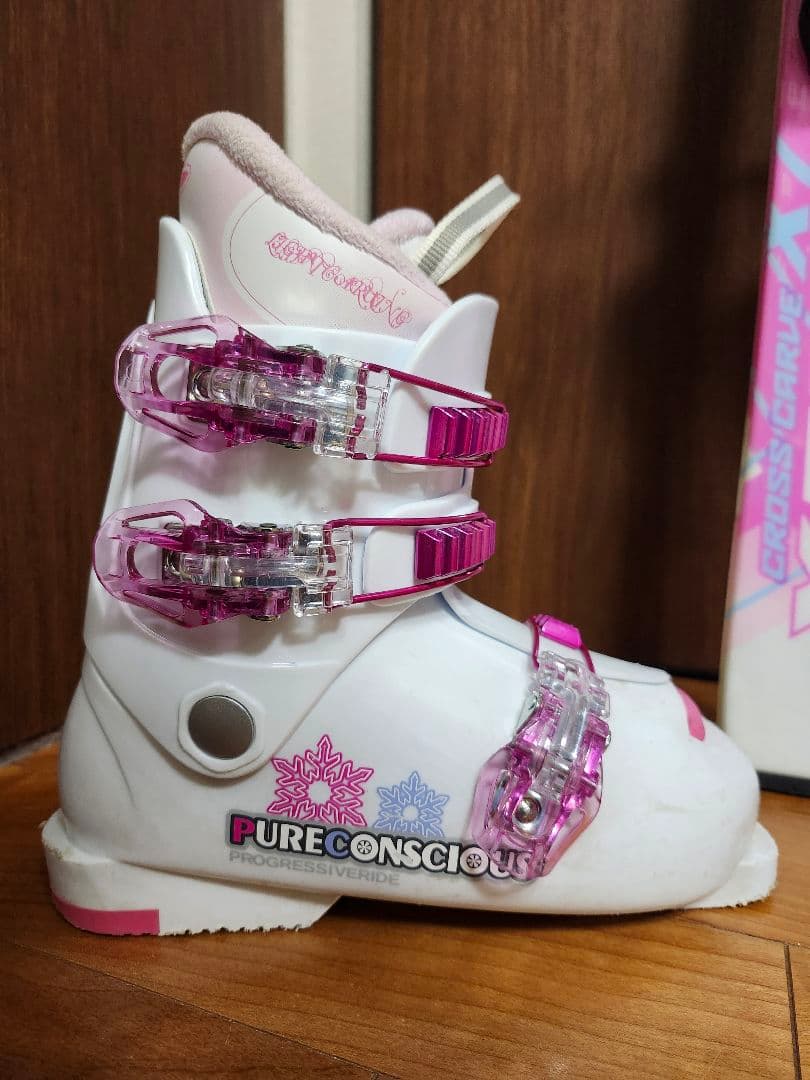 しゅりんぷ　スキー板　128cm　 ブーツ　23cm　ストック 90cm