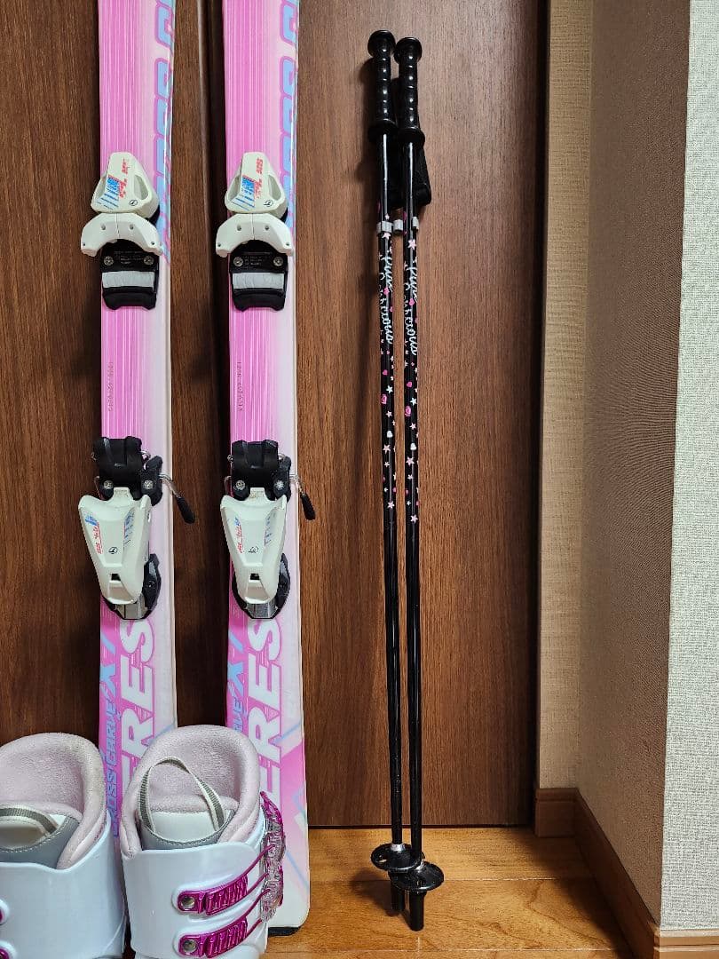 しゅりんぷ　スキー板　128cm　 ブーツ　23cm　ストック 90cm