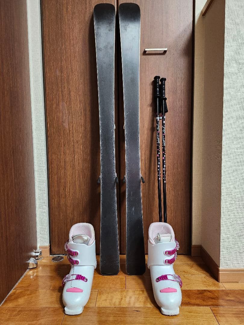 しゅりんぷ　スキー板　128cm　 ブーツ　23cm　ストック 90cm