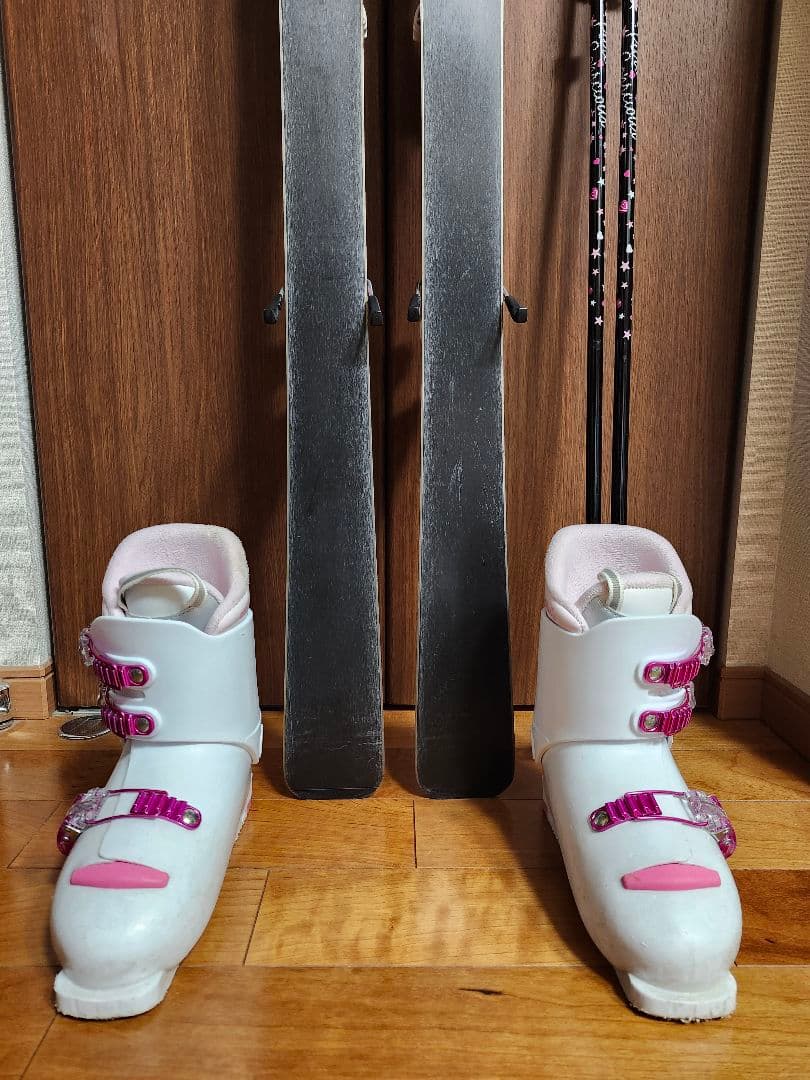 しゅりんぷ　スキー板　128cm　 ブーツ　23cm　ストック 90cm