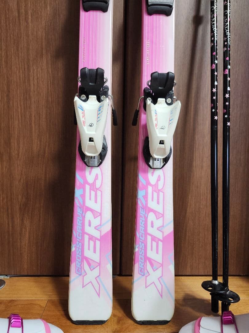 しゅりんぷ　スキー板　128cm　 ブーツ　23cm　ストック 90cm