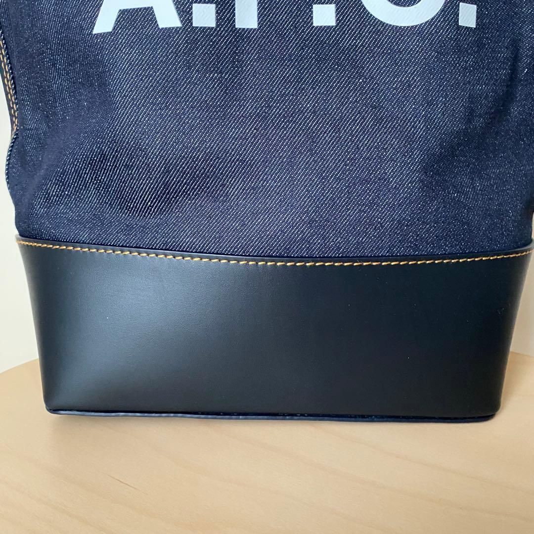 【A.P.C.】アーペーセー アクセル スモール トートバッグ デニム×レザー