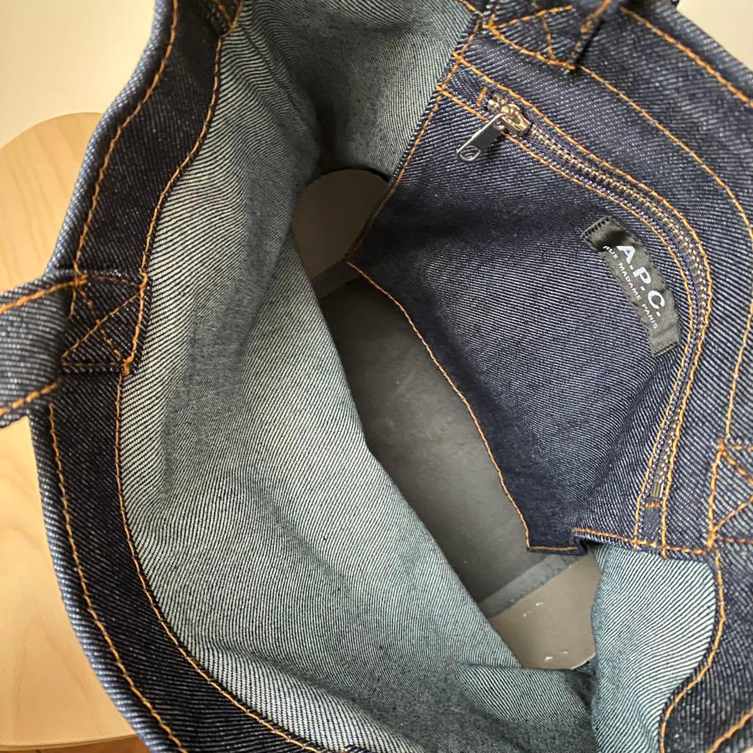 【A.P.C.】アーペーセー アクセル スモール トートバッグ デニム×レザー