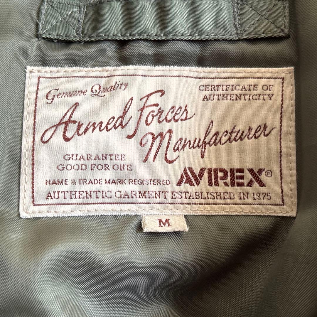 美品■AVIREX【M】N2B フライトジャケット フード ファー 短丈 Y2K