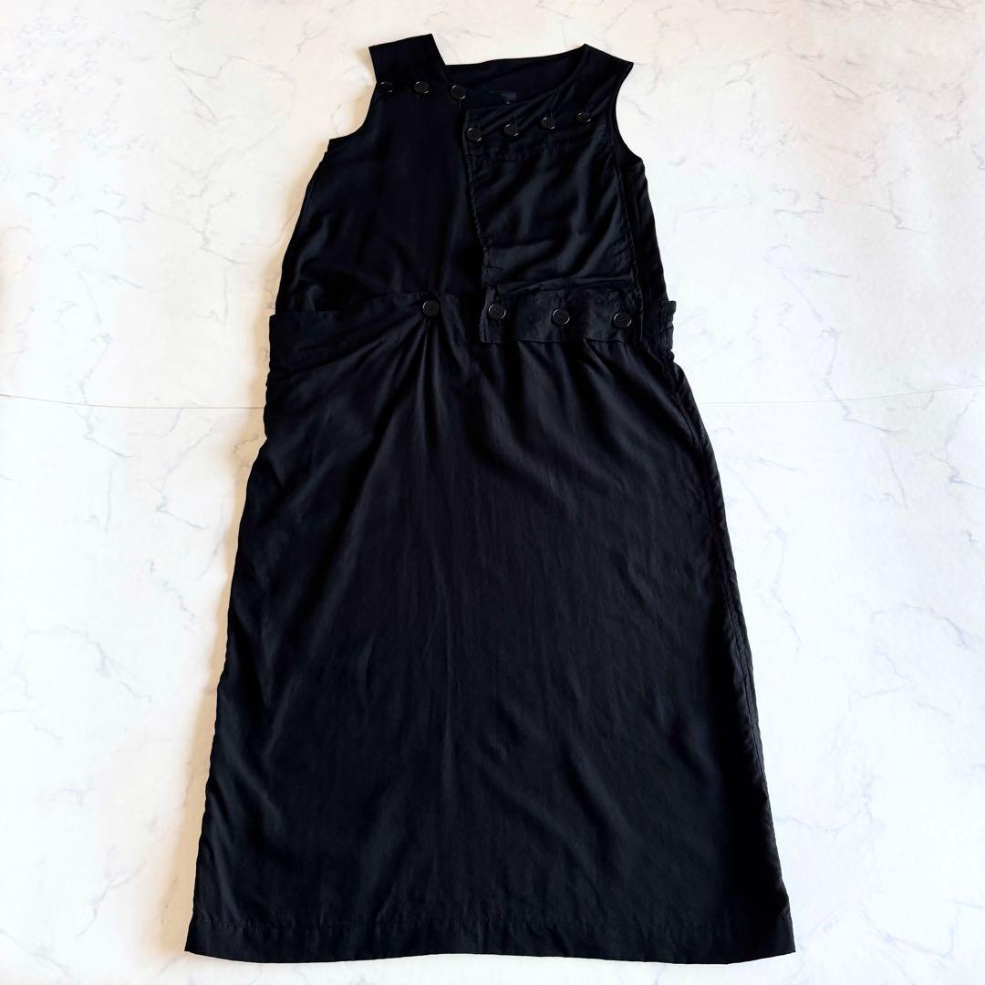 極美品 2024SS リミフゥ ボタンデザインドレス マキシ丈ワンピース 変形