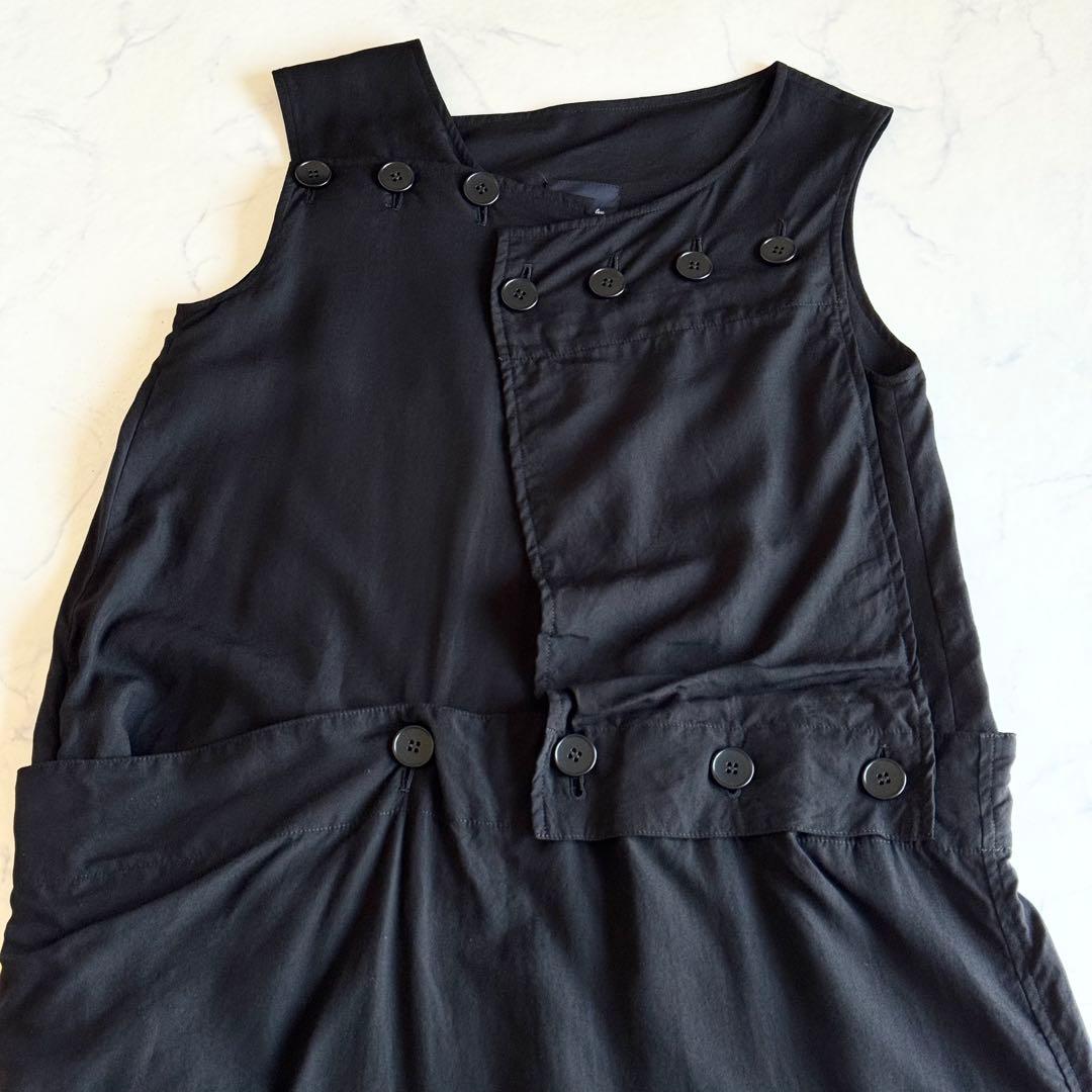 極美品 2024SS リミフゥ ボタンデザインドレス マキシ丈ワンピース 変形