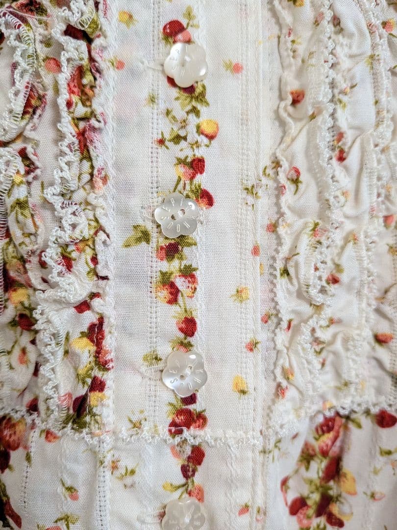 ピンクハウス　いちご柄　ノースリーブワンピース