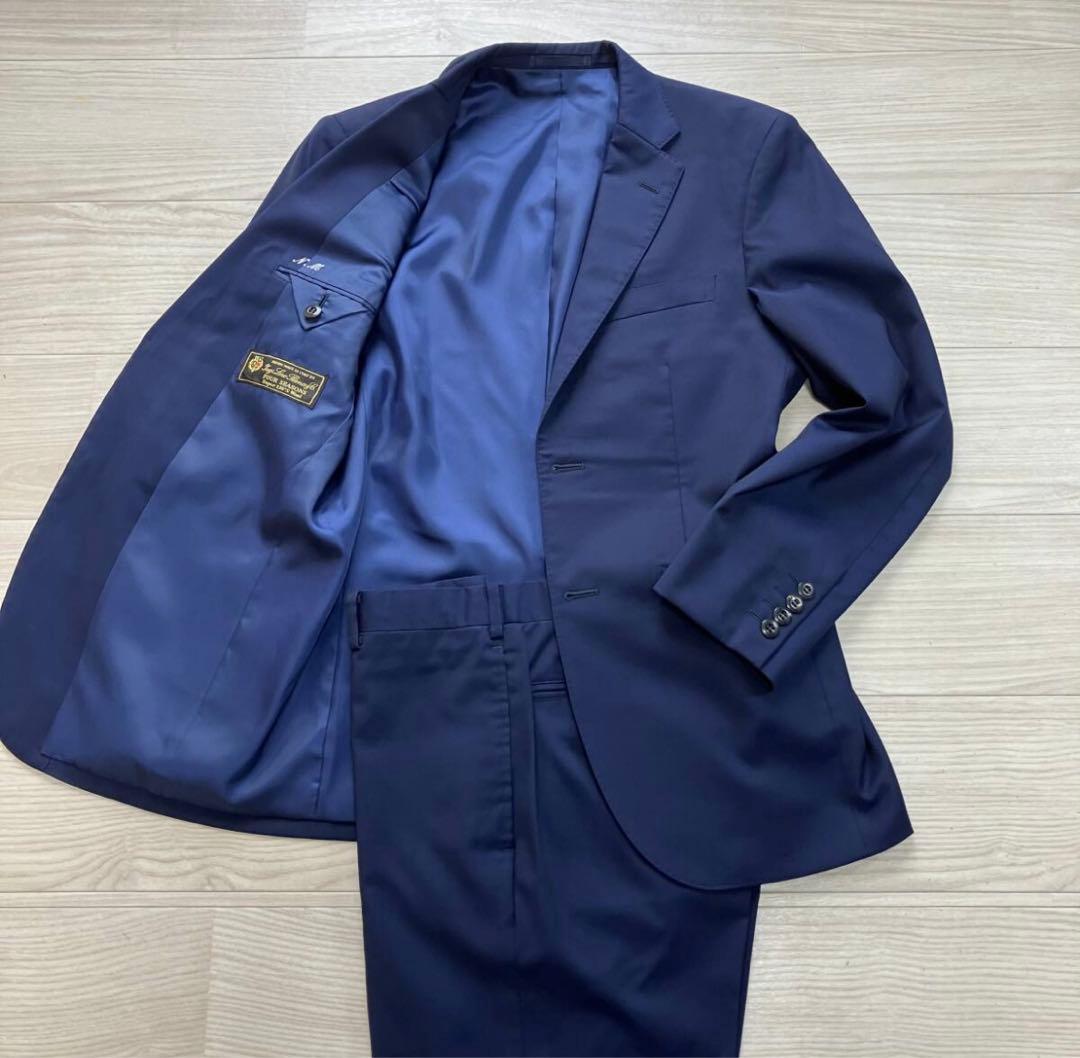 ロロピアーナ　Super130's ウール　スーツ　ネイビー ⭐️17万購入　特価