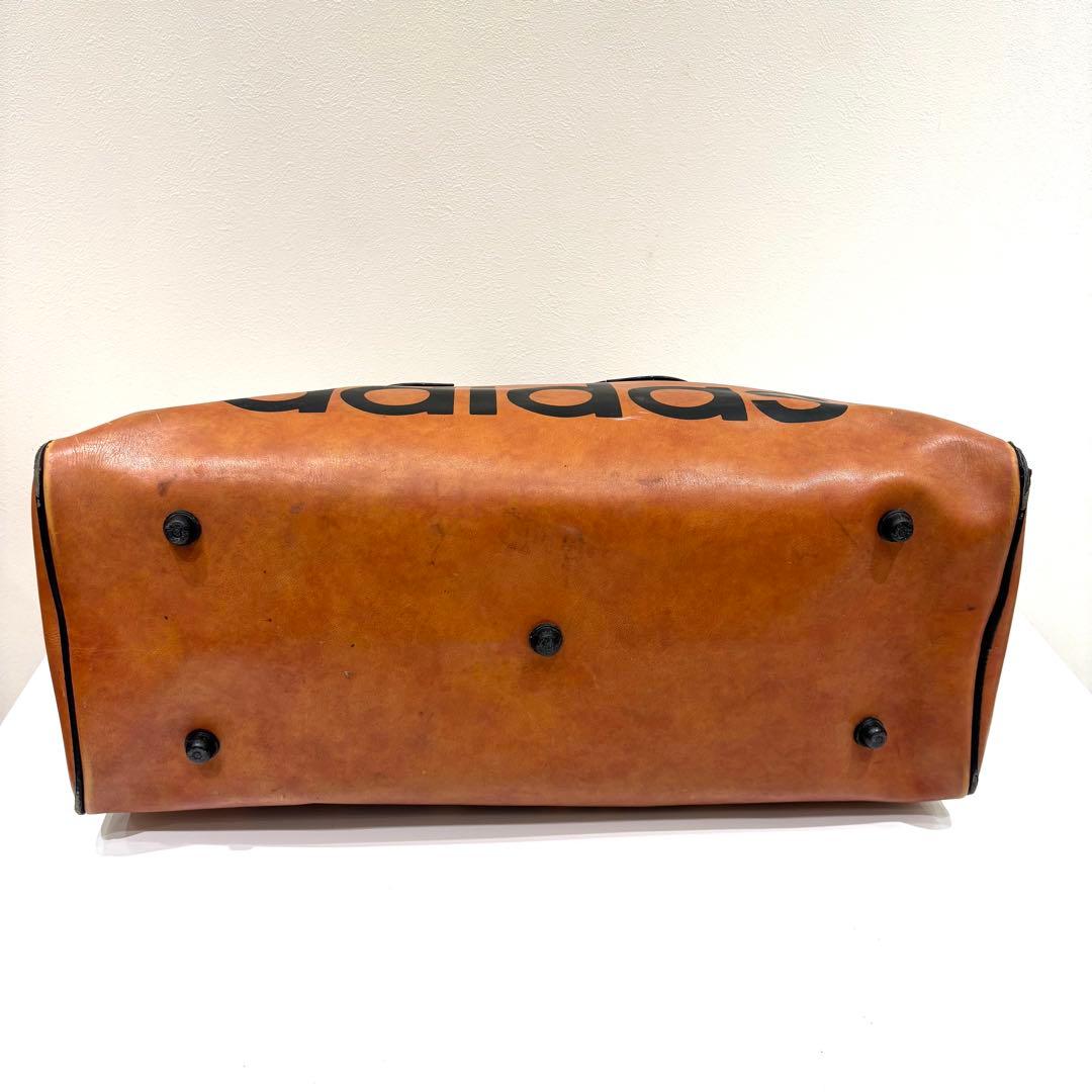 70s アディダス ボストンバッグ レザー ブラウン ヴィンテージ