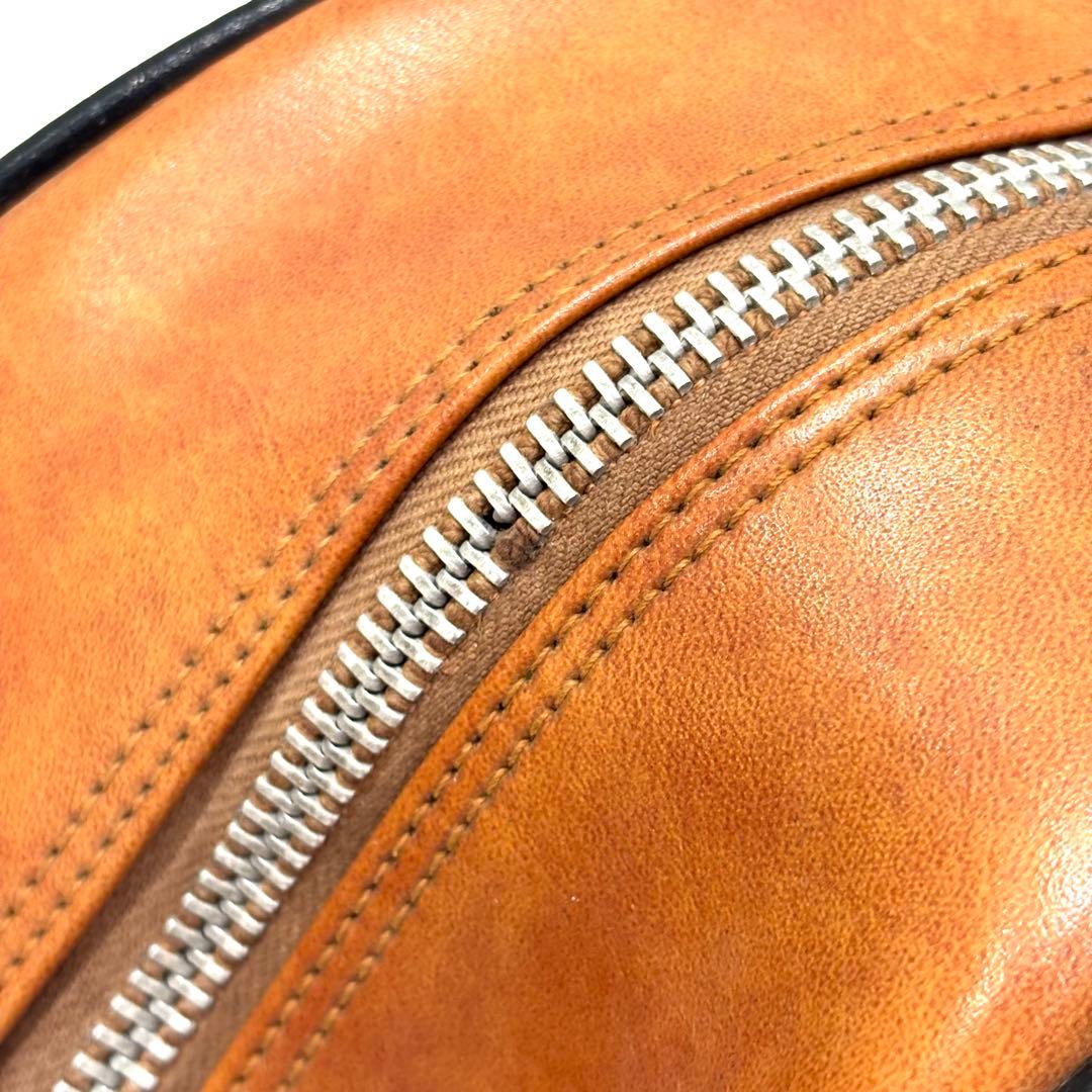 70s アディダス ボストンバッグ レザー ブラウン ヴィンテージ