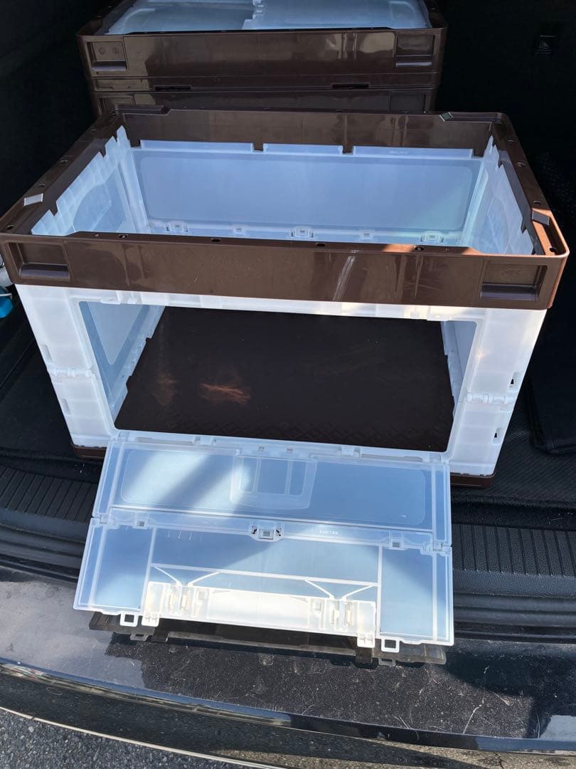 アスクル 現場のチカラ 長編扉付き折りたたみコンテナ 6個