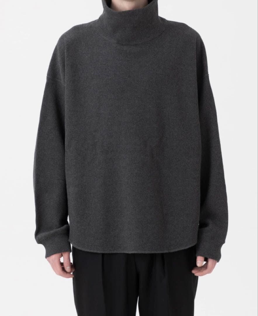 MBハイエンド ワッフルカットソーオフタートル