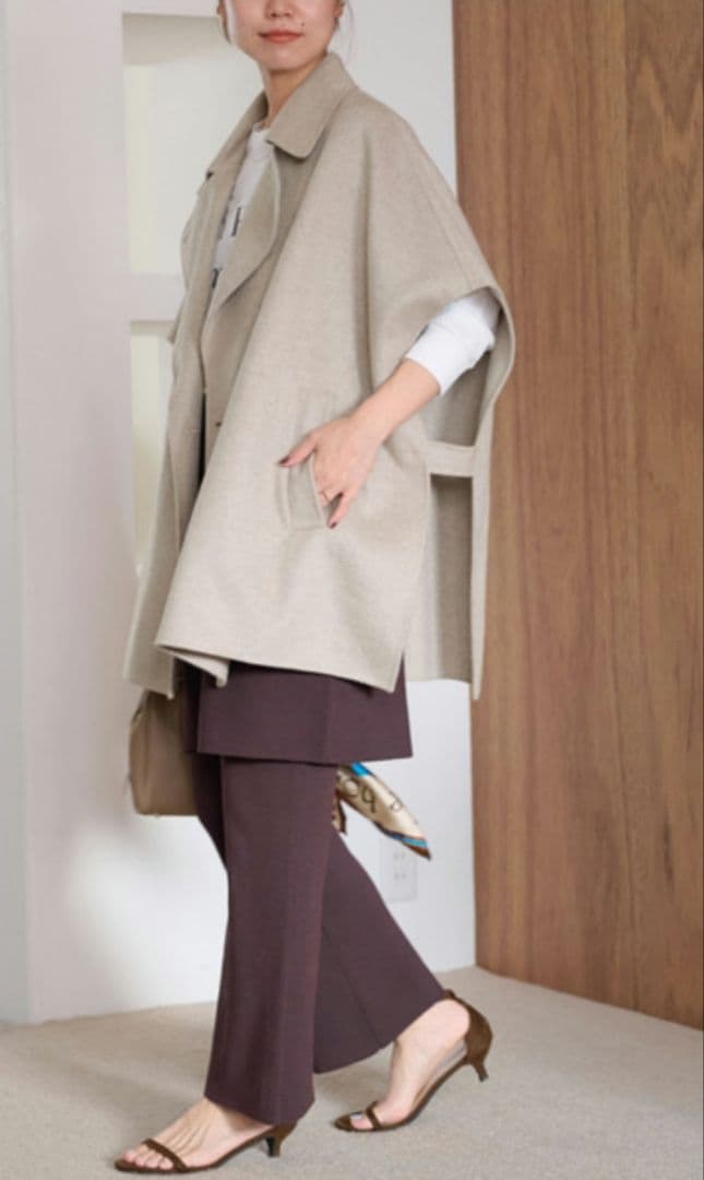 【極美品】ジャーナルスタンダードレリューム　ウールナイロンリバーベスト　ベージュ