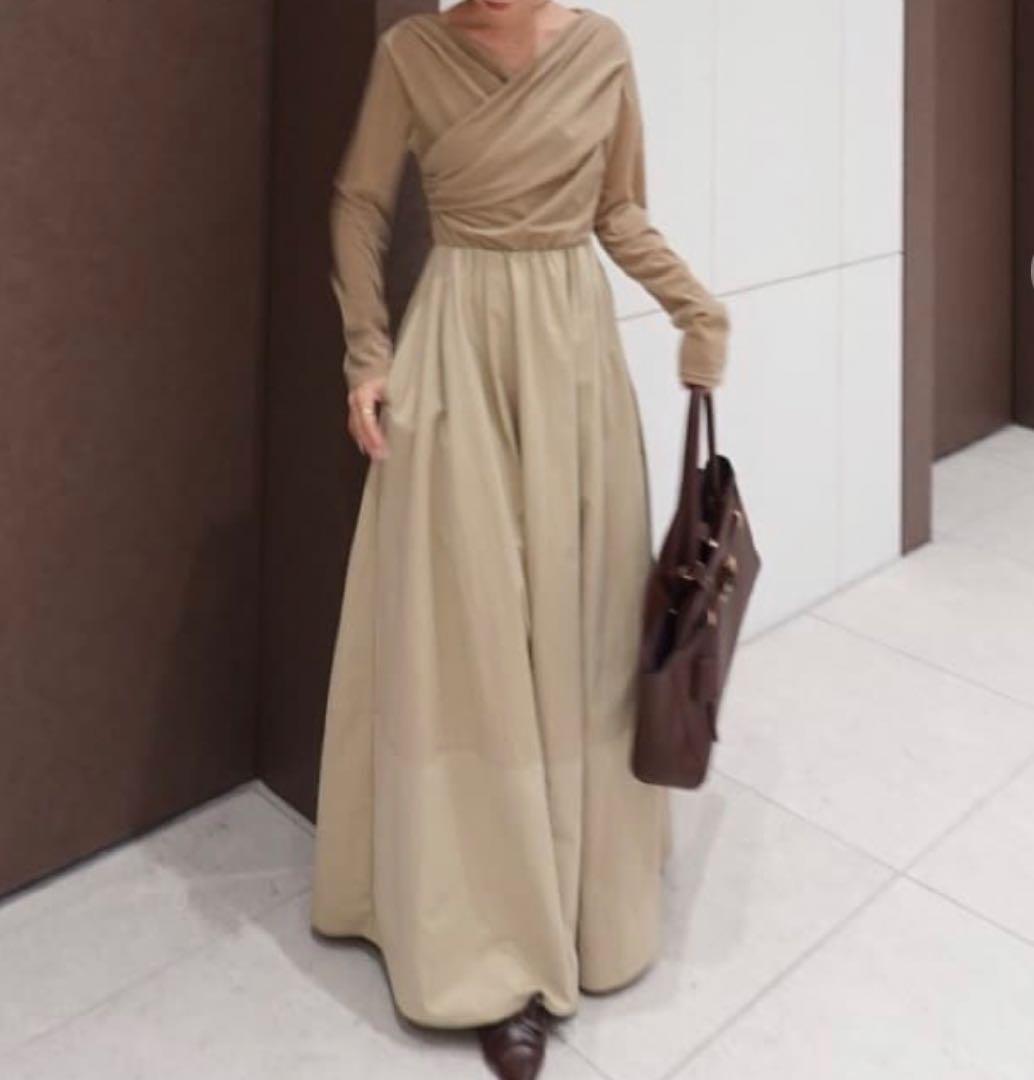 ココディール　ベロアドッキングワンピース