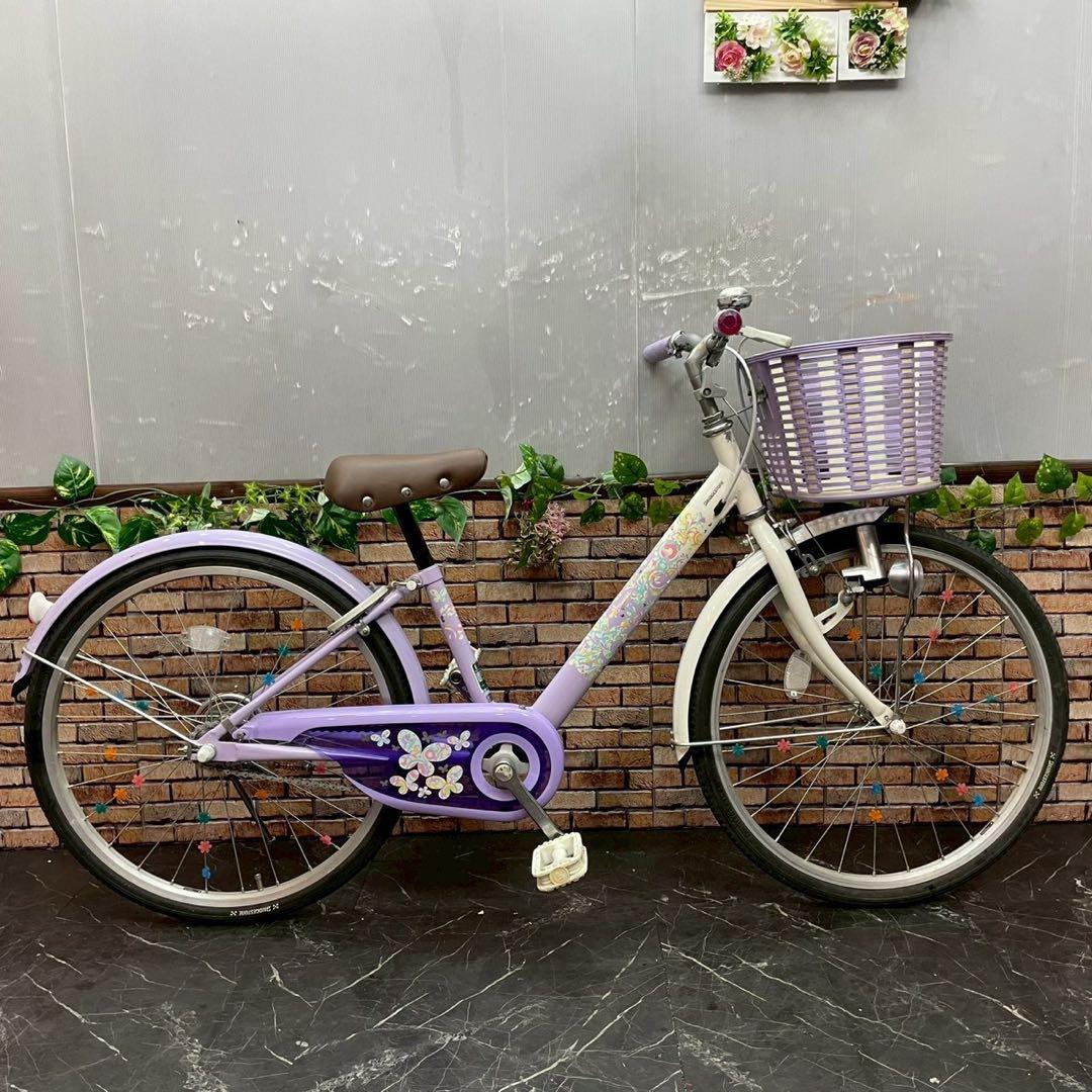 【98】子供用自転車 子供車 ブリヂストン ECOPAL パープル 22インチ