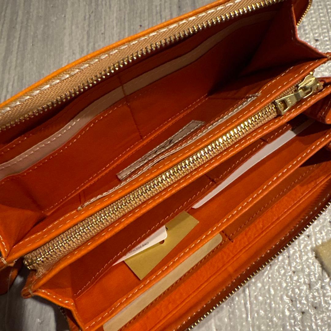 新品 ダコタ Dakota 牛革 長財布 オレンジ