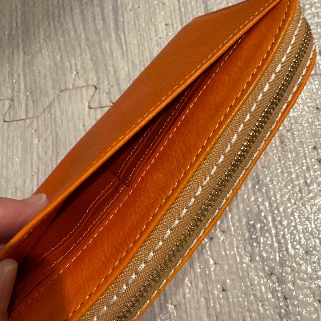 新品 ダコタ Dakota 牛革 長財布 オレンジ