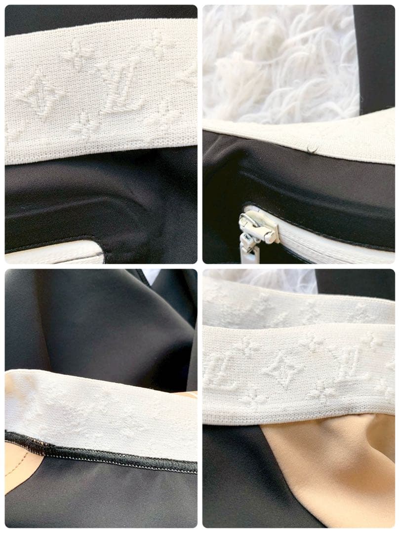 ルイヴィトン　ヴィタミンズ　シャイニー　レギンスパンツ　モノグラム　サイドライン