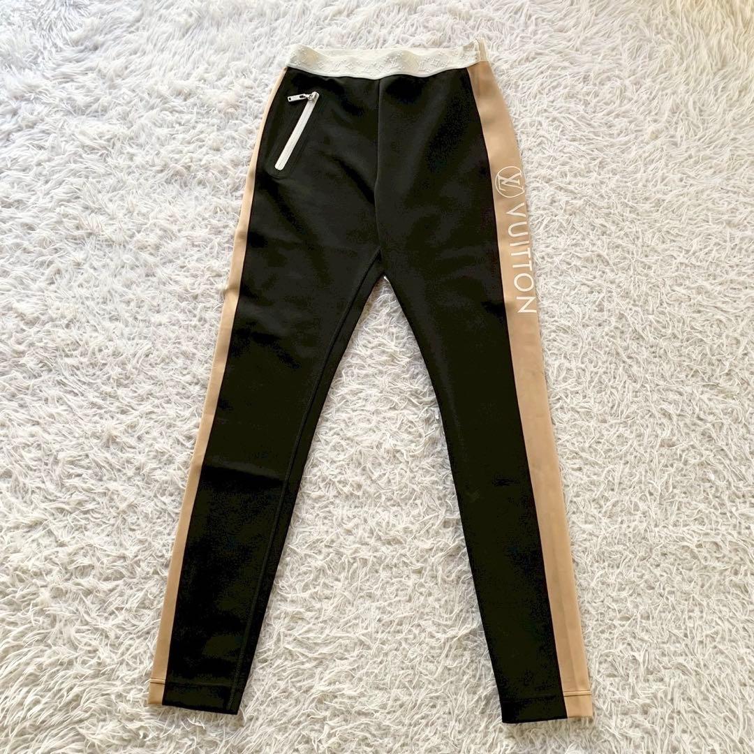 ルイヴィトン　ヴィタミンズ　シャイニー　レギンスパンツ　モノグラム　サイドライン