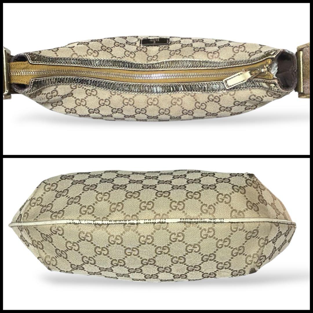GUCCI グッチ 斜め掛け シグネチャー ベージュ 送料無料