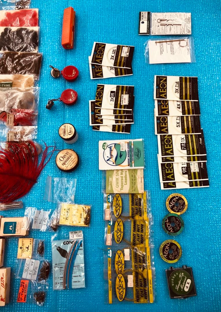 Fly fishing マテリアル 素材 タイイング　針　羽